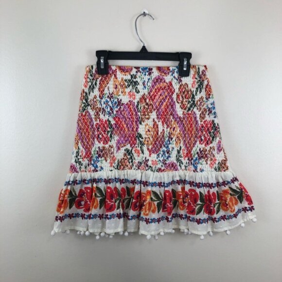 Farm Rio Spring Bananas Ruched Mini skirt size small - Picture 6 of 11